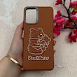 قاب گوشی Galaxy A12 / M12 سامسونگ لدر دیزاین SOFT Lether Design فانتزی سیلیکونی طرح چرمی برجسته Pooh قهوه ای کد 104928