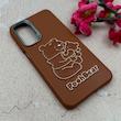 قاب گوشی Galaxy A16 سامسونگ لدر دیزاین SOFT Lether Design فانتزی سیلیکونی طرح چرمی برجسته Pooh قهوه ای کد 104944