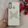 قاب گوشی Galaxy A20S سامسونگ لدر دیزاین SOFT Lether Design فانتزی سیلیکونی طرح چرمی برجسته پروانه شیری کد 104947