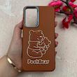 قاب گوشی Galaxy A36 سامسونگ لدر دیزاین SOFT Lether Design فانتزی سیلیکونی طرح چرمی برجسته Pooh قهوه ای کد 104967