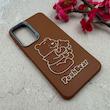 قاب گوشی Galaxy A36 سامسونگ لدر دیزاین SOFT Lether Design فانتزی سیلیکونی طرح چرمی برجسته Pooh قهوه ای کد 104967