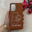قاب گوشی Galaxy A54 سامسونگ لدر دیزاین SOFT Lether Design فانتزی سیلیکونی طرح چرمی برجسته Pooh قهوه ای کد 104974