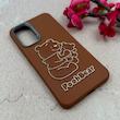 قاب گوشی Galaxy A54 سامسونگ لدر دیزاین SOFT Lether Design فانتزی سیلیکونی طرح چرمی برجسته Pooh قهوه ای کد 104974