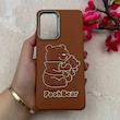 قاب گوشی Galaxy A52 4G / Galaxy A52 5G / Galaxy A52S سامسونگ لدر دیزاین SOFT Lether Design فانتزی سیلیکونی طرح چرمی برجسته Pooh قهوه ای کد 104990