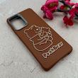 قاب گوشی Galaxy A52 4G / Galaxy A52 5G / Galaxy A52S سامسونگ لدر دیزاین SOFT Lether Design فانتزی سیلیکونی طرح چرمی برجسته Pooh قهوه ای کد 104990