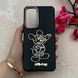 قاب گوشی Galaxy S24 FE سامسونگ لدر دیزاین SOFT Lether Design فانتزی سیلیکونی طرح چرمی برجسته میکی موس مشکی کد 104992