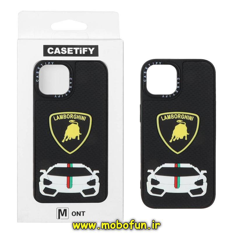 قاب گوشی iPhone 15 آیفون سیلیکونی سخت سه بعدی برجسته Casetify لامبورگینی کد 94212