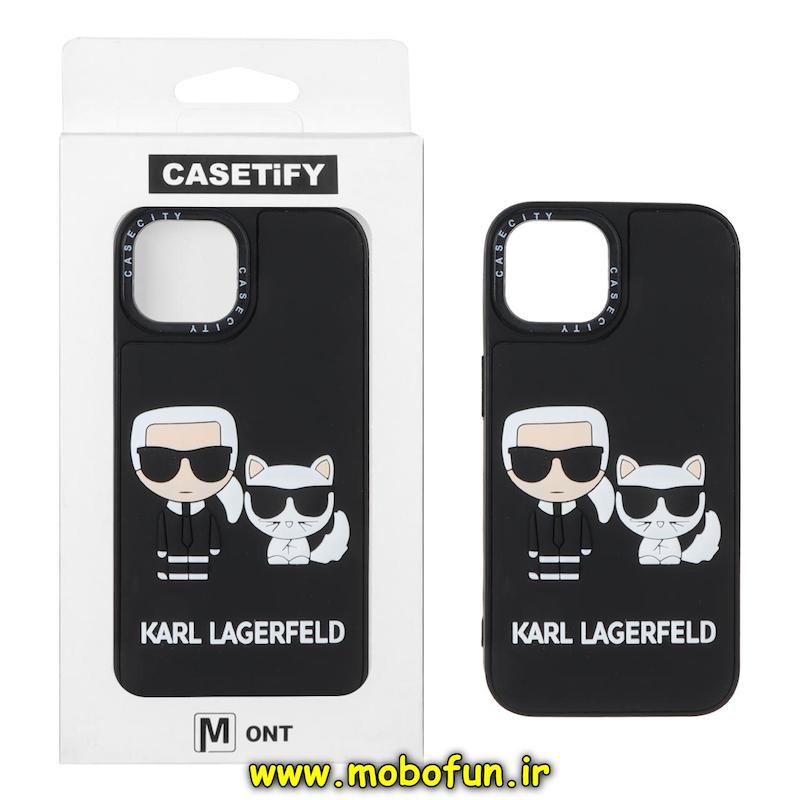 قاب گوشی iPhone 15 آیفون سیلیکونی سخت سه بعدی برجسته Casetify کارل KARL کد 94213