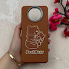 قاب گوشی Poco X3 NFC / Poco X3 Pro شیائومی لدر دیزاین SOFT Lether Design فانتزی سیلیکونی طرح چرمی برجسته Pooh قهوه ای کد 104998