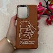 قاب گوشی Poco X7 Pro شیائومی لدر دیزاین SOFT Lether Design فانتزی سیلیکونی طرح چرمی برجسته Pooh قهوه ای کد 104999