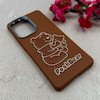 قاب گوشی Poco X7 Pro شیائومی لدر دیزاین SOFT Lether Design فانتزی سیلیکونی طرح چرمی برجسته Pooh قهوه ای کد 104999