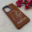 قاب گوشی Poco X7 Pro شیائومی لدر دیزاین SOFT Lether Design فانتزی سیلیکونی طرح چرمی برجسته Pooh قهوه ای کد 104999