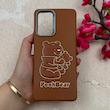 قاب گوشی Redmi Note 10 Pro 4G / Redmi Note 10 Pro Max شیائومی لدر دیزاین SOFT Lether Design فانتزی سیلیکونی طرح چرمی برجسته Pooh قهوه ای کد 105010
