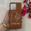 قاب گوشی Redmi Note 11 4G / Redmi Note 11S / Redmi Note 12S شیائومی لدر دیزاین SOFT Lether Design فانتزی سیلیکونی طرح چرمی برجسته Pooh قهوه ای کد 105011
