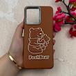 قاب گوشی Redmi Note 12 4G شیائومی لدر دیزاین SOFT Lether Design فانتزی سیلیکونی طرح چرمی برجسته Pooh قهوه ای کد 105015