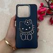 قاب گوشی Redmi Note 13 4G شیائومی لدر دیزاین SOFT Lether Design فانتزی سیلیکونی طرح چرمی برجسته کیتی سرمه ای کد 105017