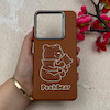 قاب گوشی Redmi Note 14 4G شیائومی لدر دیزاین SOFT Lether Design فانتزی سیلیکونی طرح چرمی برجسته Pooh قهوه ای کد 105023
