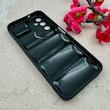 قاب گوشی Galaxy A14 سامسونگ سیلیکون ژله ای پافر PC زیر بسته محافظ لنز دار مشکی کد 104780