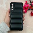 قاب گوشی Galaxy A30S / Galaxy A50S / Galaxy A50 سامسونگ سیلیکون ژله ای پافر PC زیر بسته محافظ لنز دار مشکی کد 104781