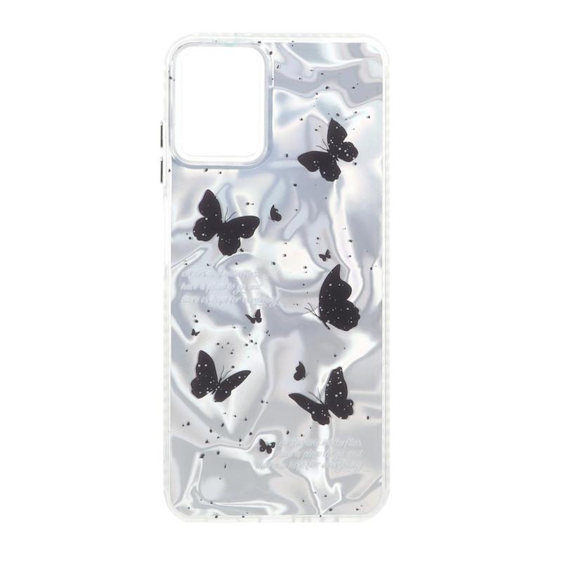 قاب گوشی Galaxy A07 سامسونگ فانتزی براق IMD لیزری لاکچری سخت HARD طرح پروانه کد 105688