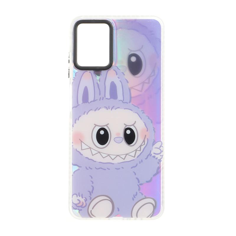 قاب گوشی Galaxy A07 سامسونگ هولوگرامی دور ژله ای مات HARD طرح لبوبو Labubu کد 105045