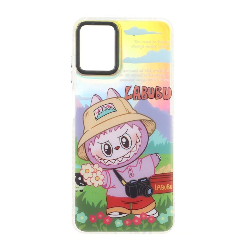 قاب گوشی Galaxy A07 سامسونگ هولوگرامی دور ژله ای مات HARD طرح لبوبو Labubu کد 105049