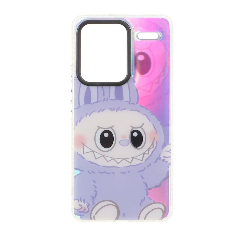 قاب گوشی Redmi Note 13 Pro Plus شیائومی هولوگرامی دور ژله ای مات HARD طرح لبوبو Labubu کد 105059