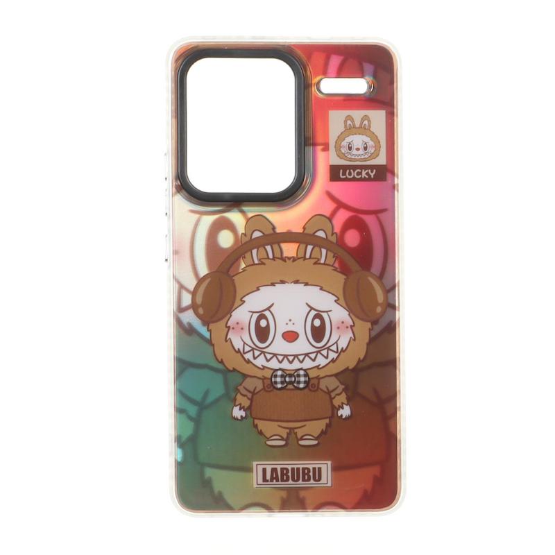 قاب گوشی Redmi Note 13 Pro Plus شیائومی هولوگرامی دور ژله ای مات HARD طرح لبوبو Labubu کد 105064