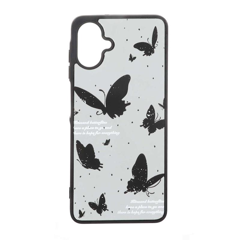 قاب گوشی Galaxy A07 سامسونگ پشت سخت آینه ای مات طرح پروانه کد 105254