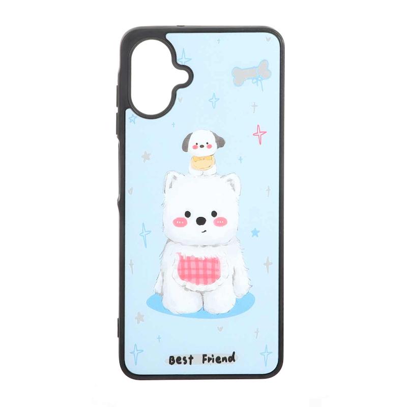 قاب گوشی Galaxy A07 سامسونگ پشت سخت آینه ای مات طرح خرس کیوت کد 105255