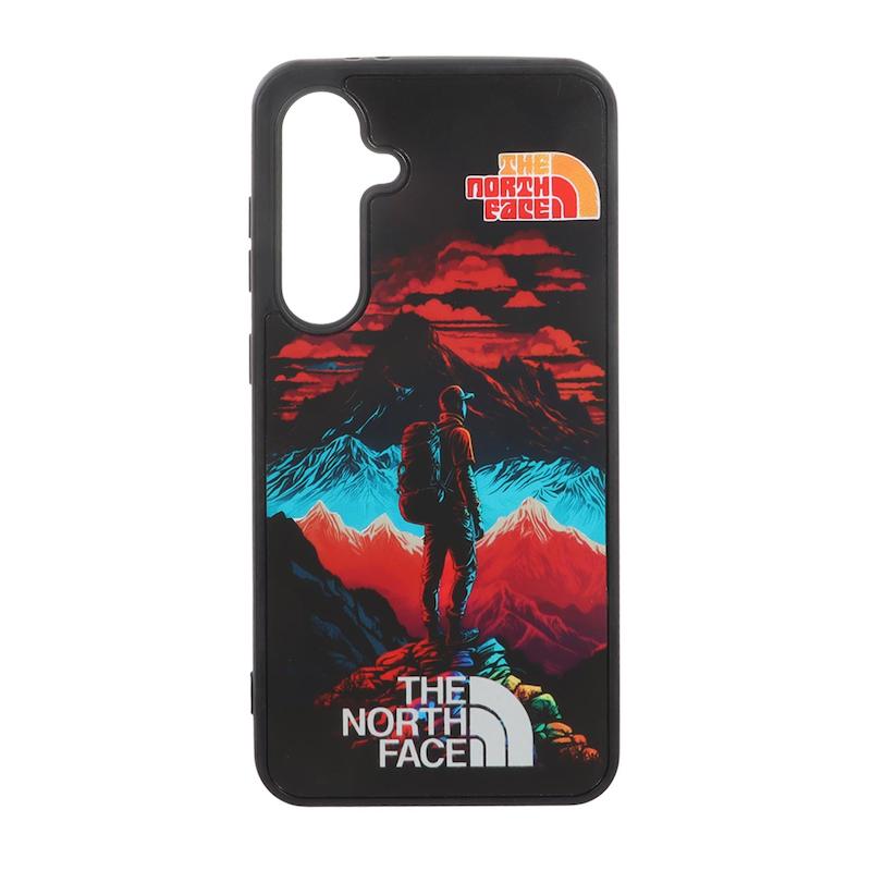 قاب گوشی Galaxy S24 FE سامسونگ پشت سخت آینه ای مات طرح The North Face کد 105270