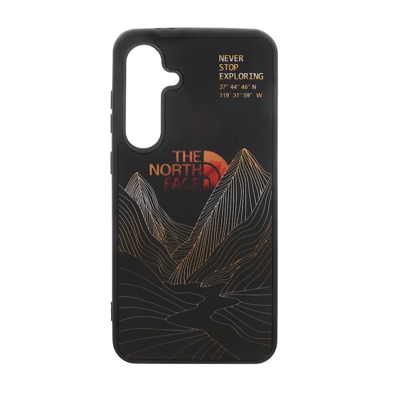 قاب گوشی Galaxy S24 FE سامسونگ پشت سخت آینه ای مات طرح The North Face کد 105272