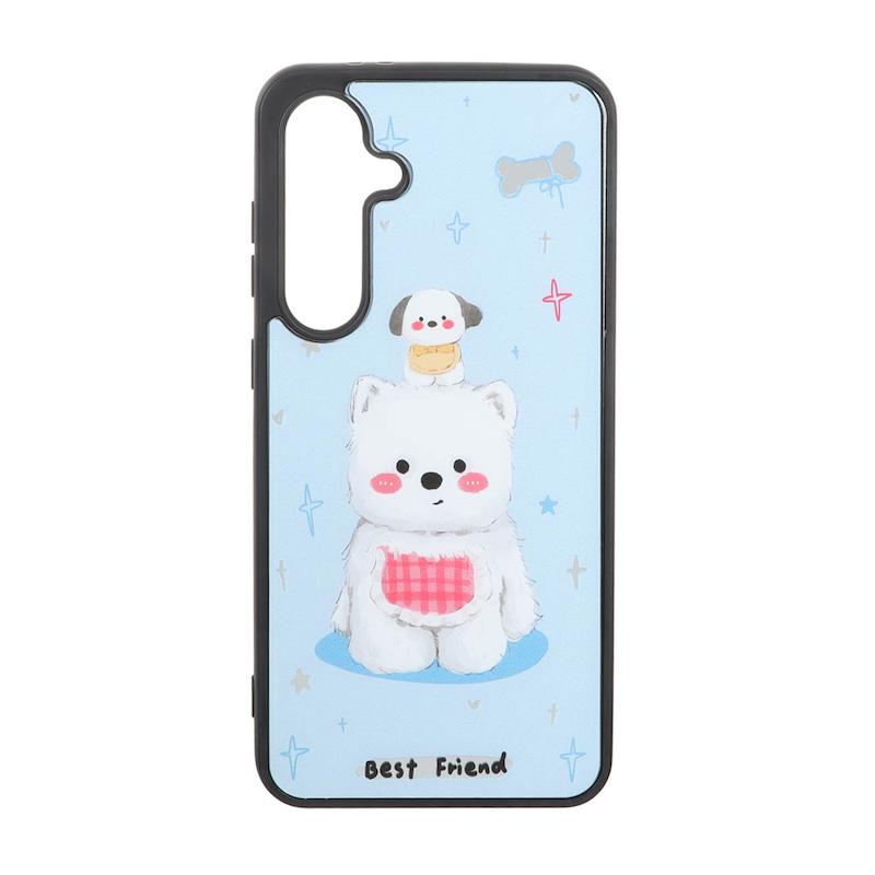 قاب گوشی Galaxy S24 FE سامسونگ پشت سخت آینه ای مات طرح تدی کیوت کد 105274