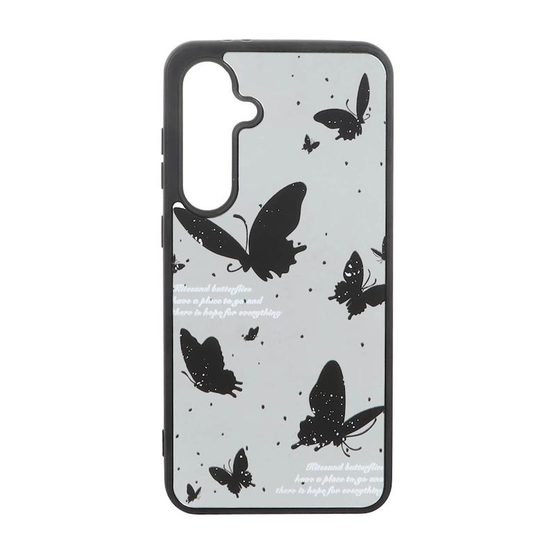 قاب گوشی Galaxy S24 FE سامسونگ پشت سخت آینه ای مات طرح پروانه کد 105280