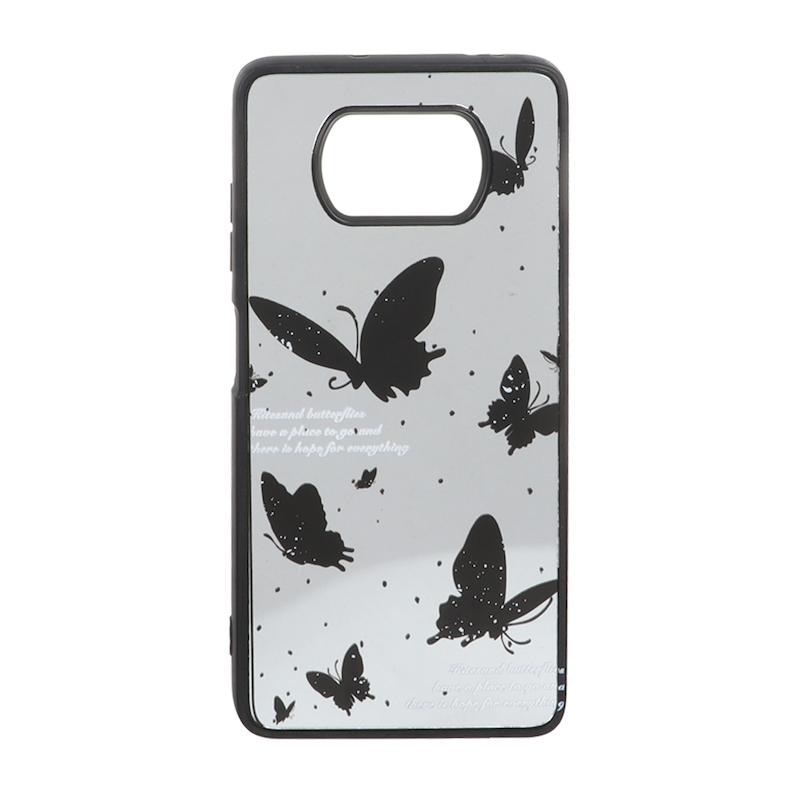 قاب گوشی Poco X3 NFC / Poco X3 Pro شیائومی پشت سخت آینه ای مات طرح پروانه کد 105290