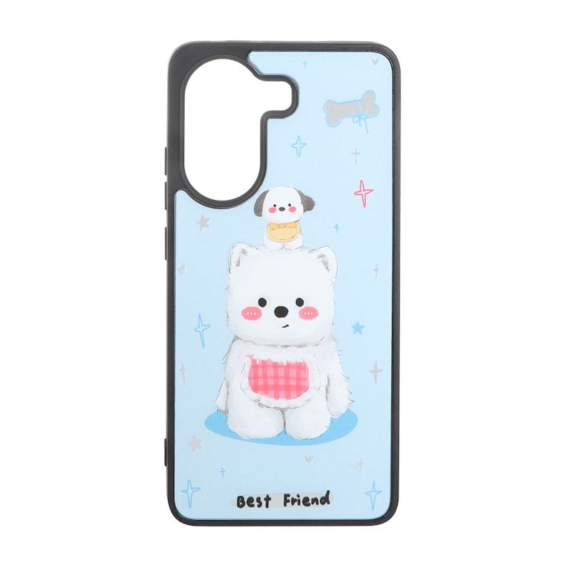 قاب گوشی Poco X7 Pro شیائومی پشت سخت آینه ای مات طرح خرس کیوت کد 105296