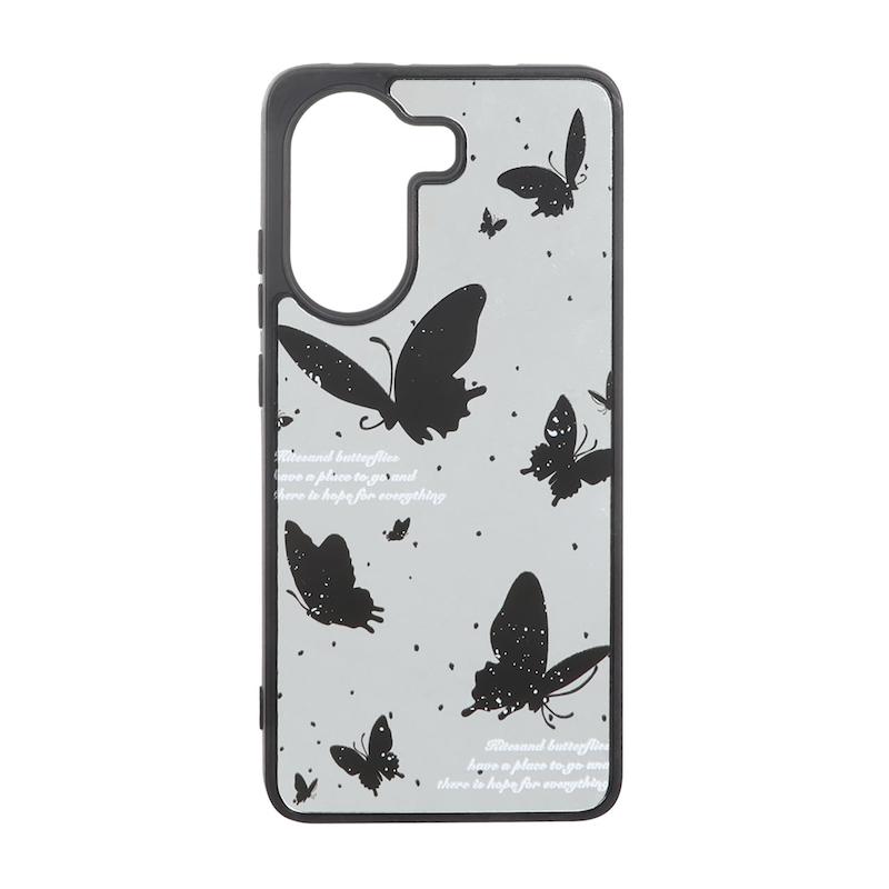 قاب گوشی Poco X7 Pro شیائومی پشت سخت آینه ای مات طرح پروانه کد 105301