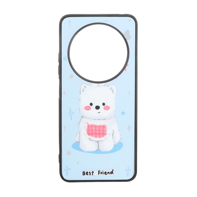 قاب گوشی Redmi 14C / Poco C75 / Redmi A4 شیائومی پشت سخت آینه ای مات طرح خرس کیوت کد 105316