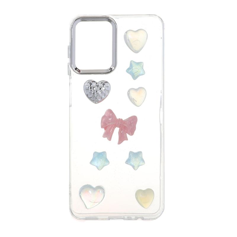 قاب گوشی Galaxy A12 / M12 سامسونگ لاکچری شفاف رزینی لنز کرومی طرح کیوت کد 105352