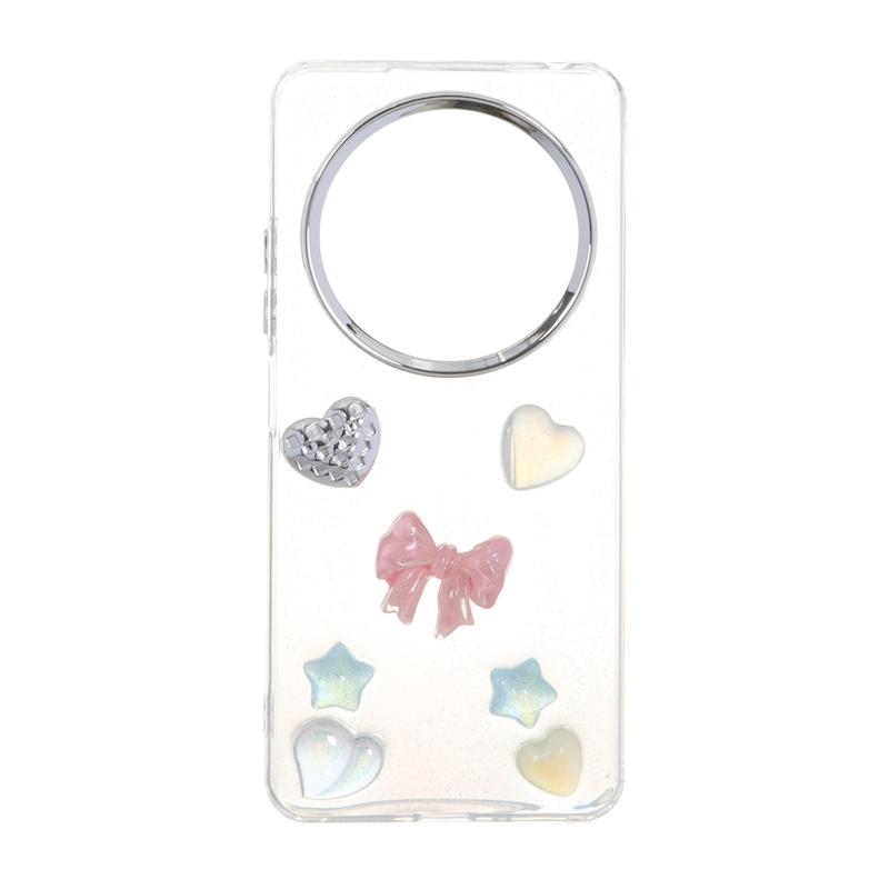 قاب گوشی Redmi 14C / Poco C75 / Redmi A4 شیائومی لاکچری شفاف رزینی لنز کرومی طرح کیوت کد 105376