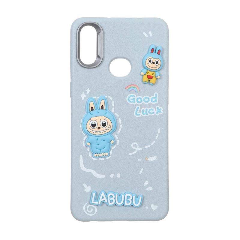 قاب گوشی Galaxy A10S سامسونگ لدرکیس عروسکی فانتزی سیلیکونی برجسته طرح چرمی لبوبو آبی کد 105519
