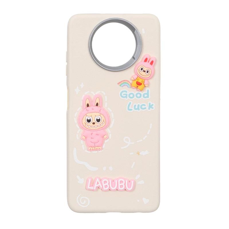 قاب گوشی Poco X3 NFC / Poco X3 Pro شیائومی لدرکیس عروسکی فانتزی سیلیکونی برجسته طرح چرمی لبوبو کرم کد 105609