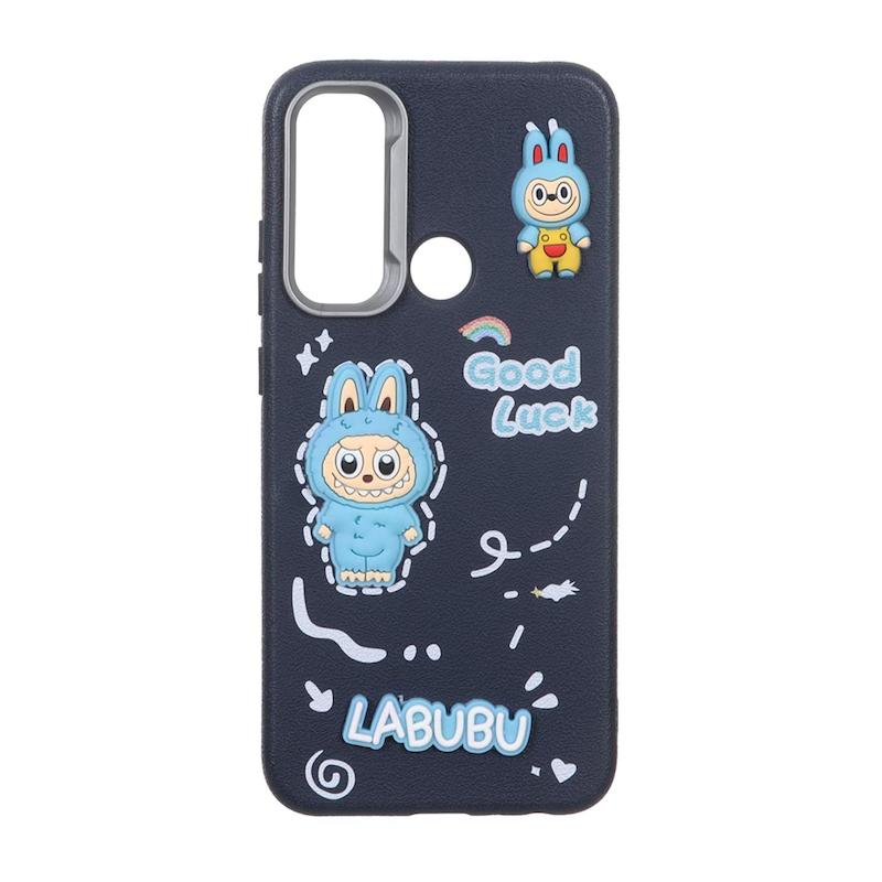 قاب گوشی Redmi Note 8 / Redmi Note 8 2021 شیائومی لدرکیس عروسکی فانتزی سیلیکونی برجسته طرح چرمی لبوبو سرمه ای کد 105637