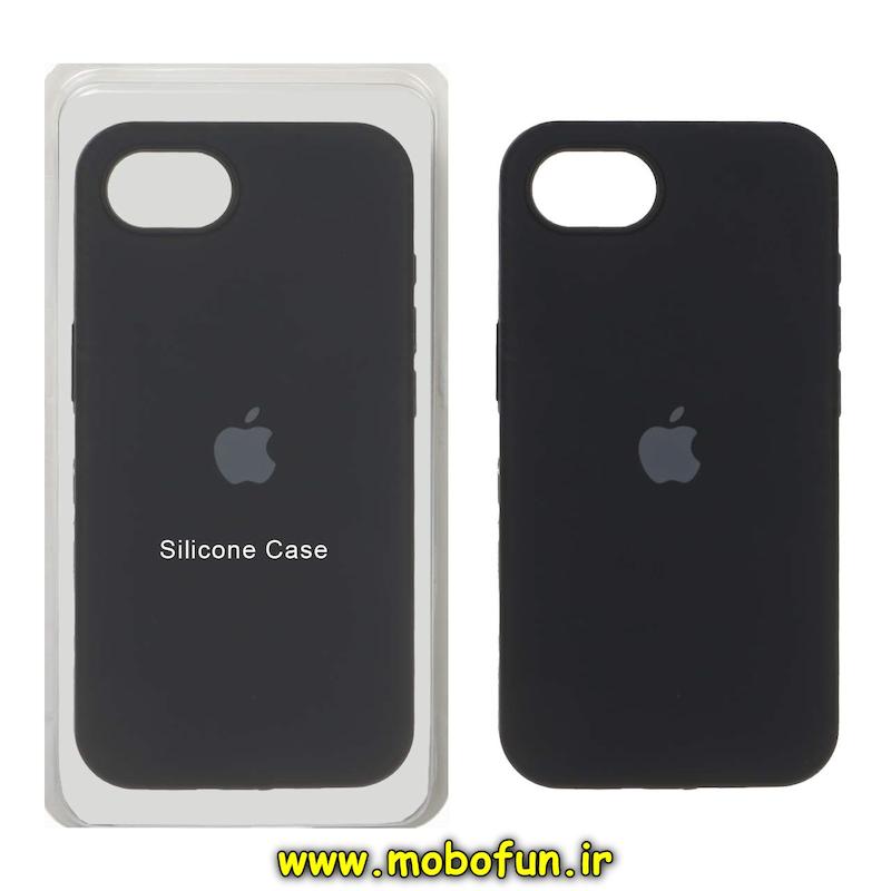 قاب گوشی iPhone 16e آیفون سیلیکونی اورجینال پاک کنی درجه یک زیربسته مشکی کد 94300