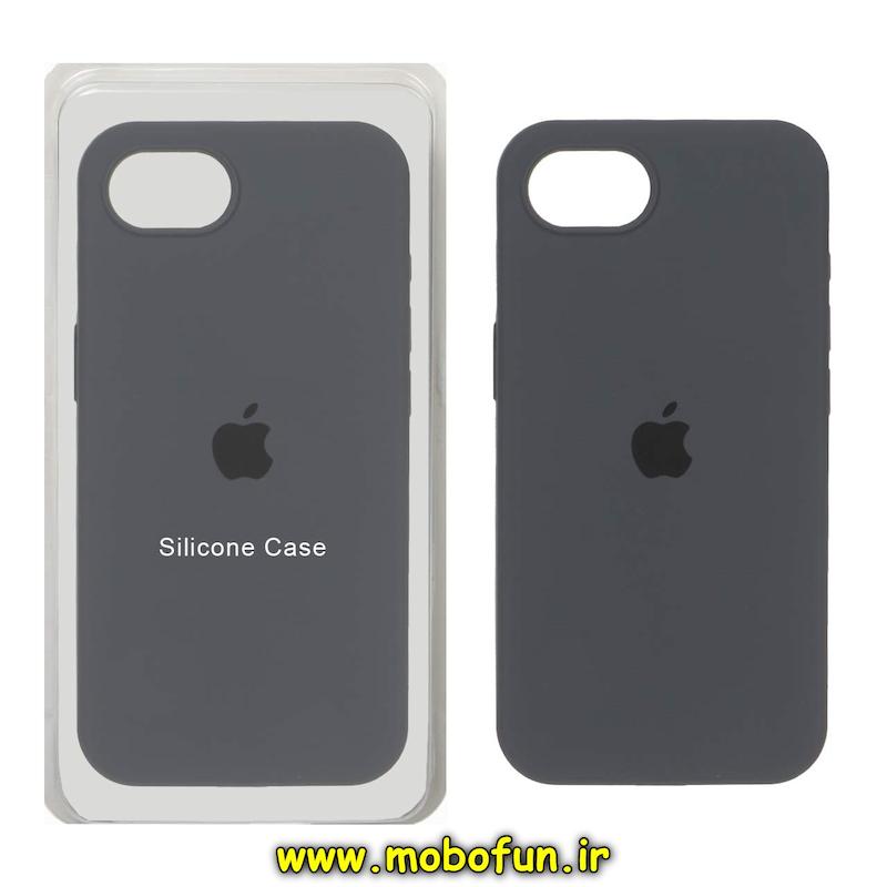 قاب گوشی iPhone 16e آیفون سیلیکونی اورجینال پاک کنی درجه یک زیربسته خاکستری کد 94302