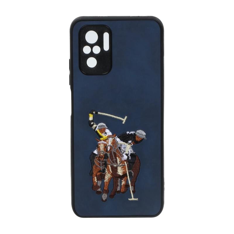 قاب گوشی Redmi Note 10S / Redmi Note 10 4G / Poco M5S شیائومی گلدوزی جیر محافظ لنزدار طرح POLO سرمه ای کد 105474