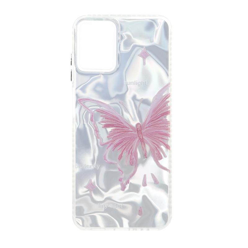 قاب گوشی Galaxy A07 سامسونگ فانتزی براق IMD لیزری لاکچری سخت HARD طرح پروانه کد 105694