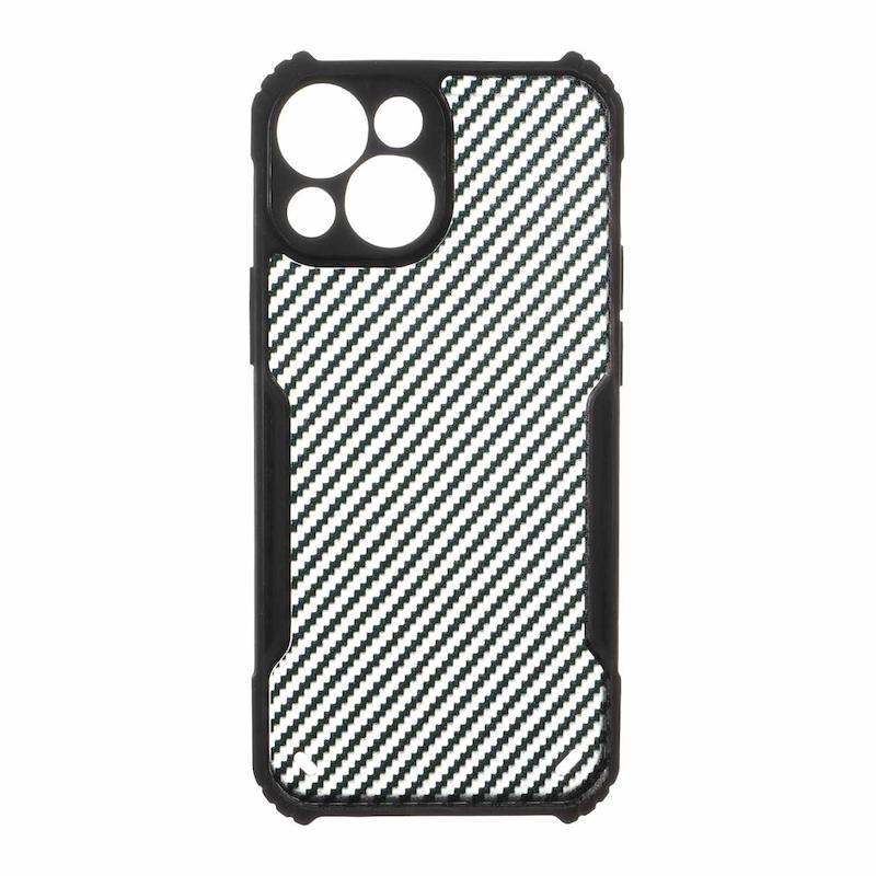 قاب گوشی iPhone 13 Mini آیفون نیوزون هاشور ایربگ دار محافظ لنزدار مشکی کد 105734