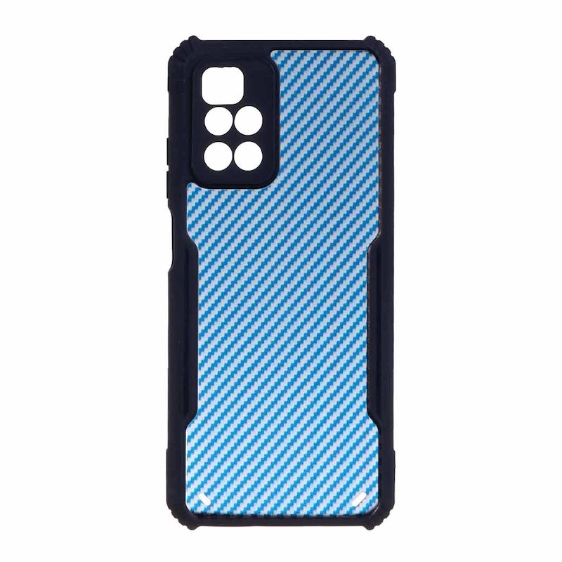 قاب گوشی Redmi 10 / Redmi 10 Prime شیائومی نیوزون هاشور ایربگ دار محافظ لنزدار سرمه ای کد 105737