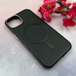 قاب گوشی iPhone 13 / iPhone 14 آیفون لاکچری چرمی HARD مگ سیف دار مشکی کد 105800